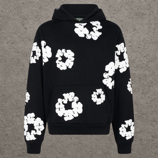 Denim Tears The Cotton Wreath Hoodie Black