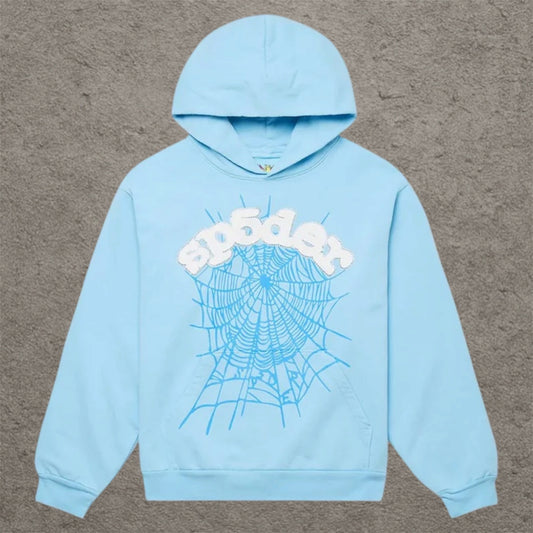 Sp5der Sky Blue Hoodie