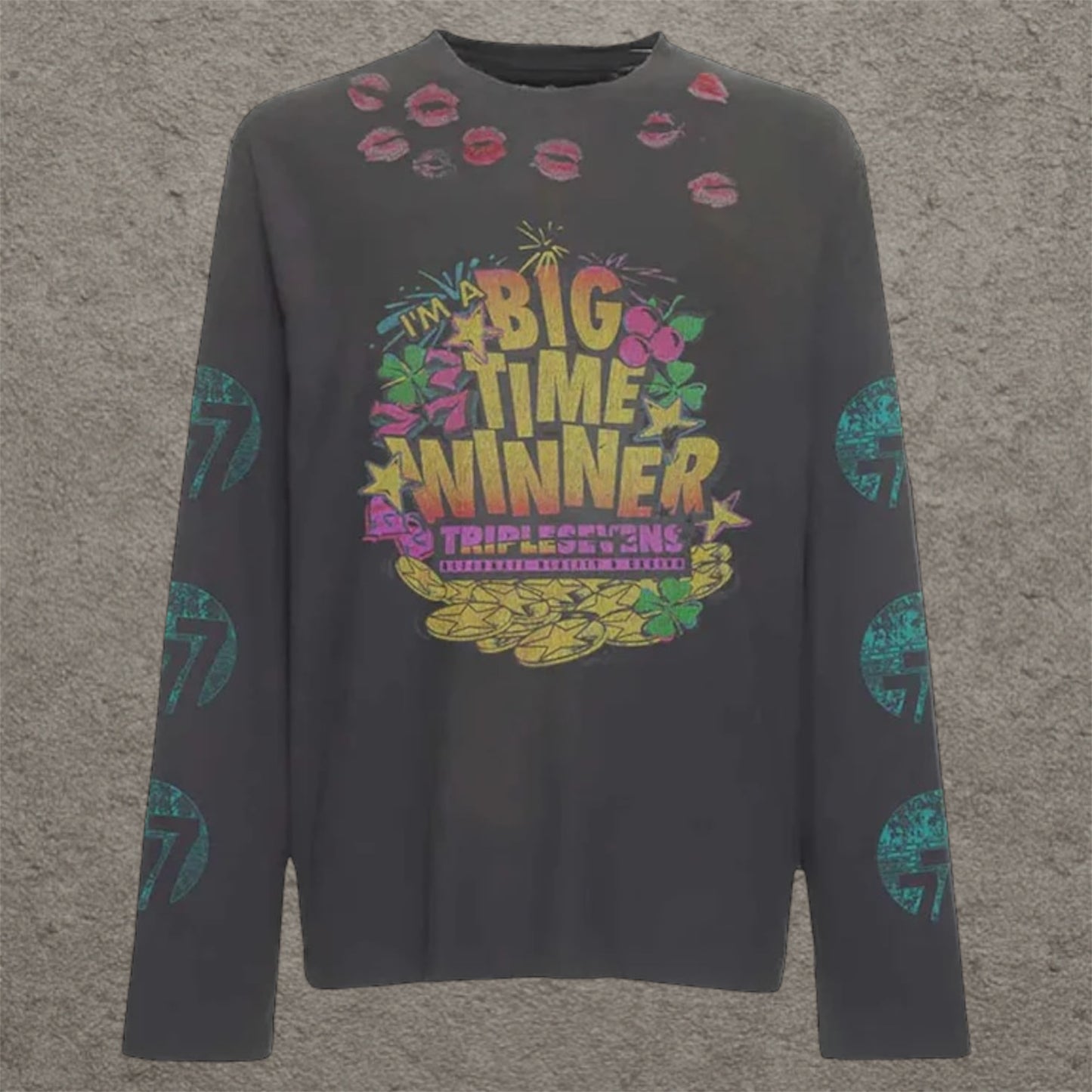 Triple Sevens Lucky Kiss L/S T-Shirt Black