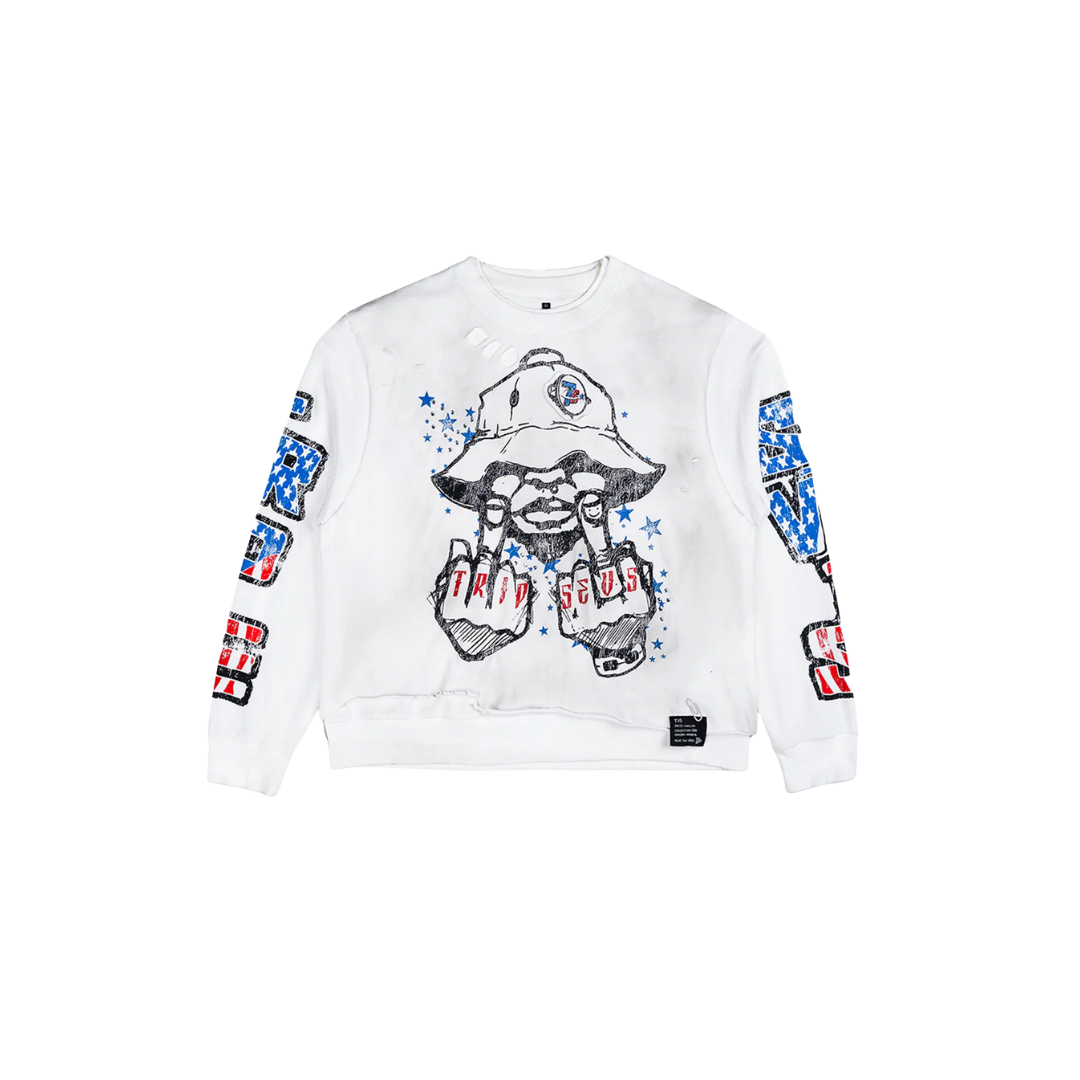 Triple Seven Trade War Longsleeve White