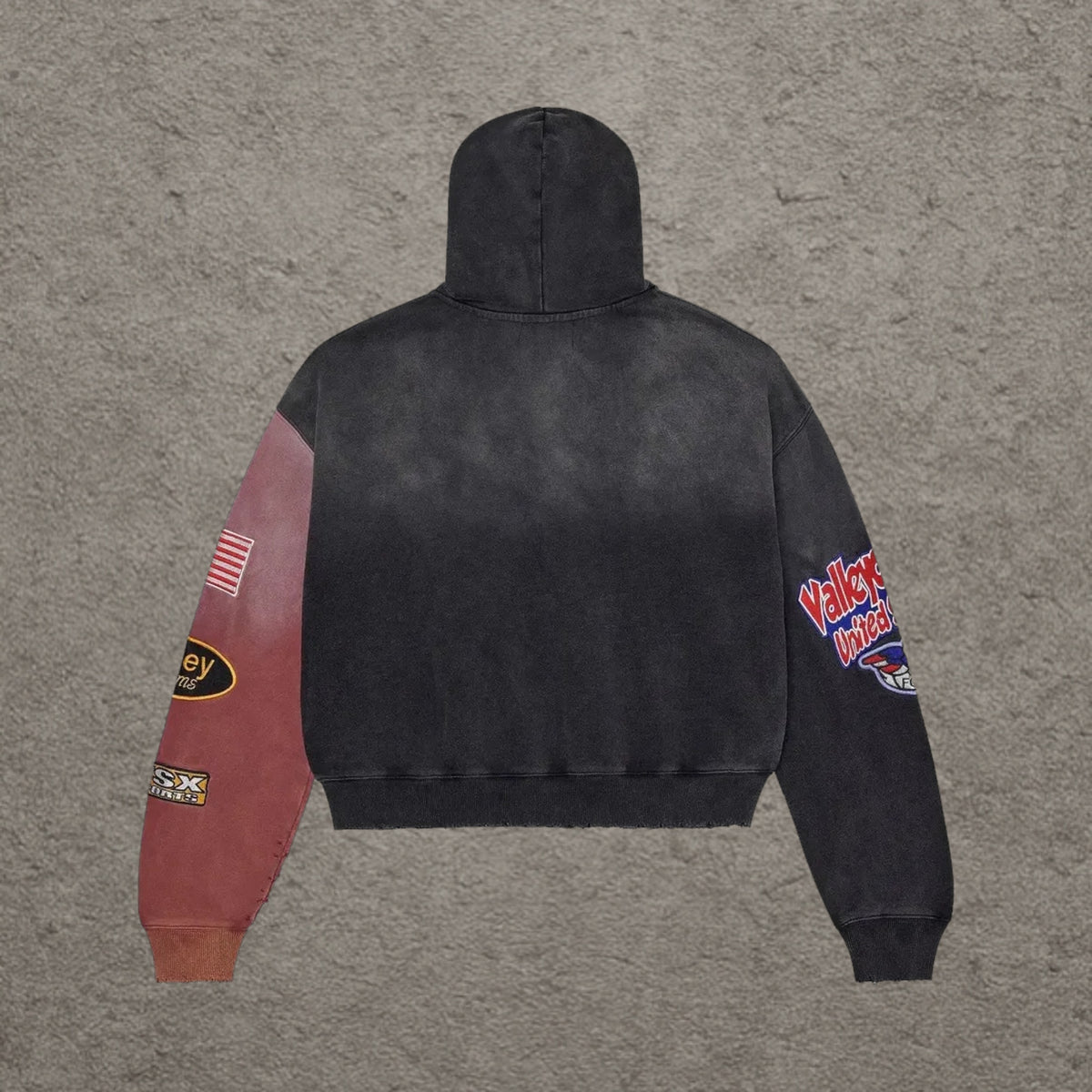 Vale Forever Zip Up Two Face Hoodie, Black/Red