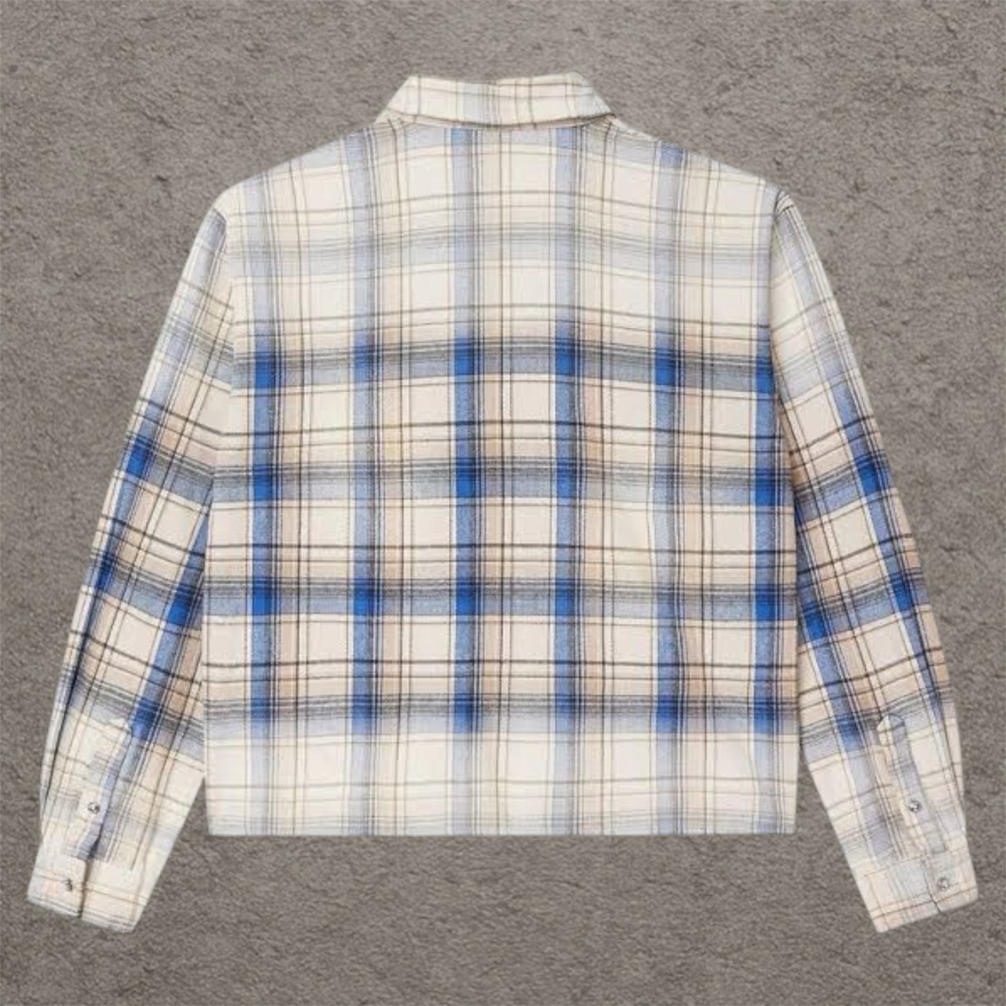 Vale Flannel Shirt Skyfall White/Blue