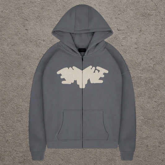 45Keys Patch Logo Zipper Dark grey