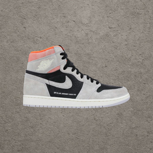 Air Jordan 1 High Neutral Grey Hyper Crimson