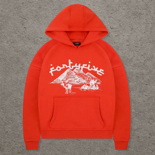 45Keys Arabic Hoodie Red
