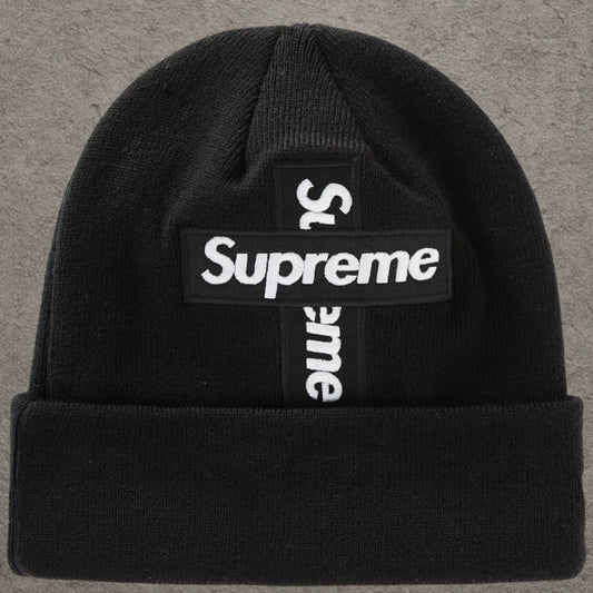 Supreme New Era Crossed Bogo Beanie FW20 Black