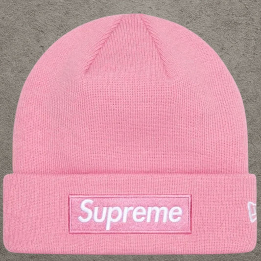 Supreme New Era Box Logo Beanie FW24 Pink