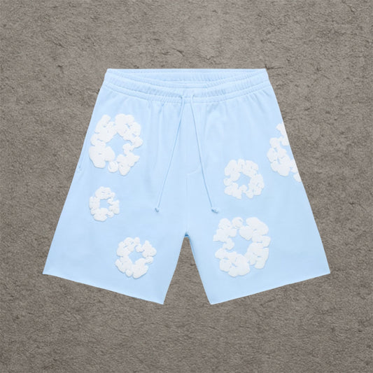 Denim Tears The Cotton Wreath Shorts Powder Blue