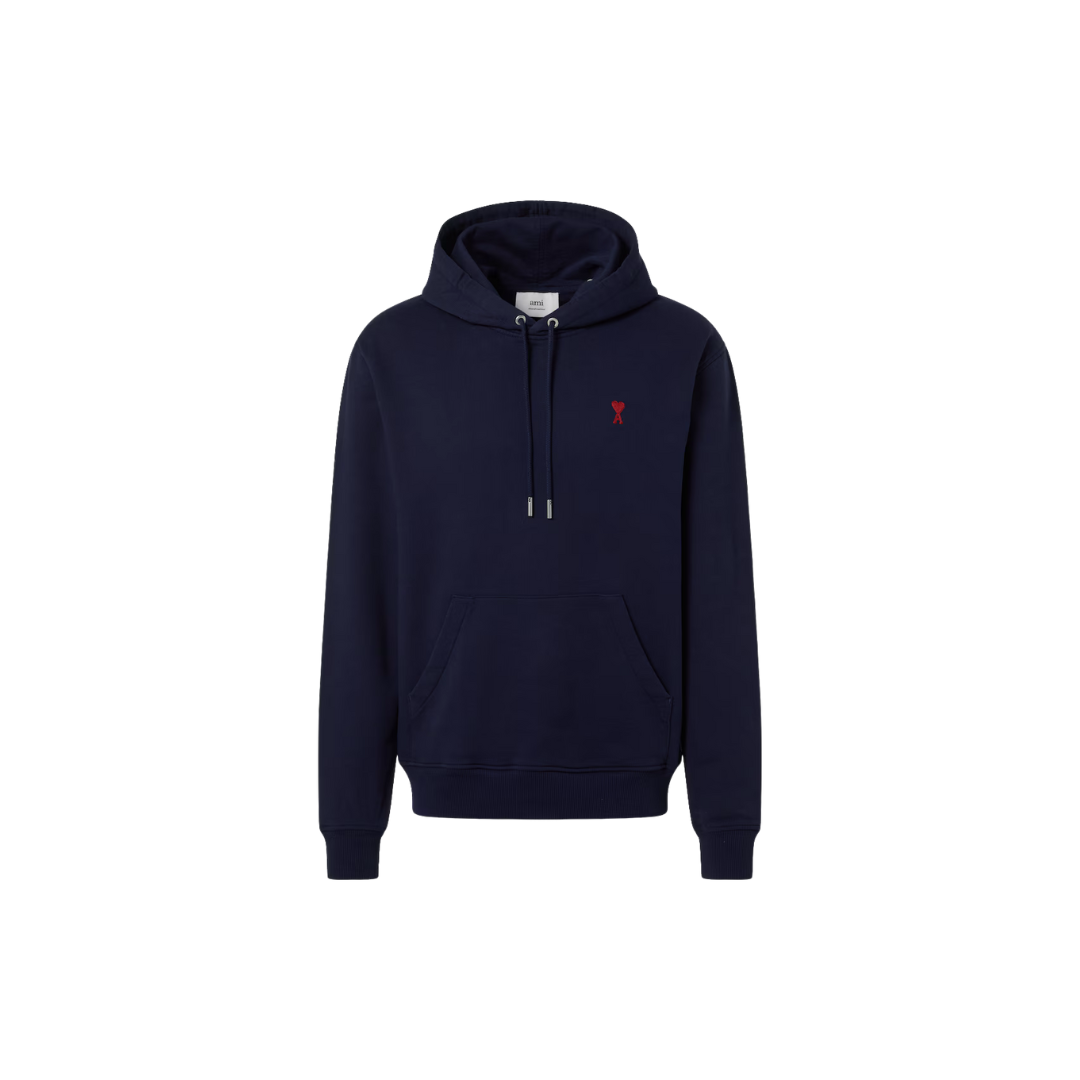 Ami Paris Hoodie Navy