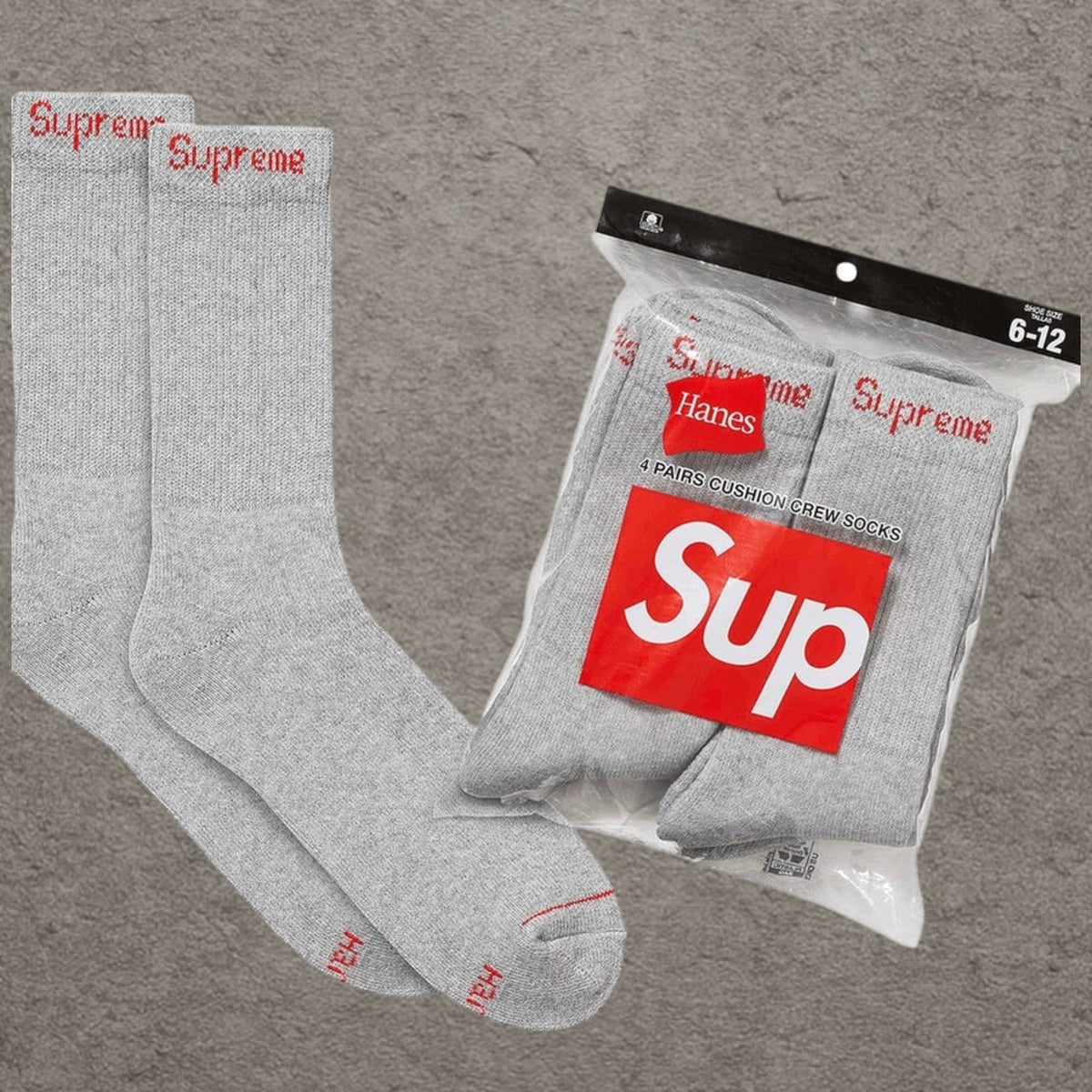 Supreme Sock´s Gray (4er Pack)